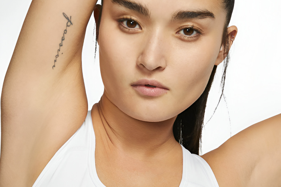 Nike Sleeveless White Printed Tank Top for Women